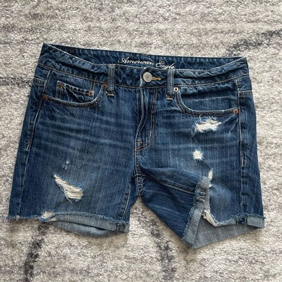 American Eagle Distressed Denim Shorts - Picture 3 of 6
